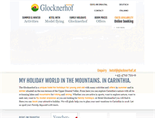 Tablet Screenshot of glocknerhof.com